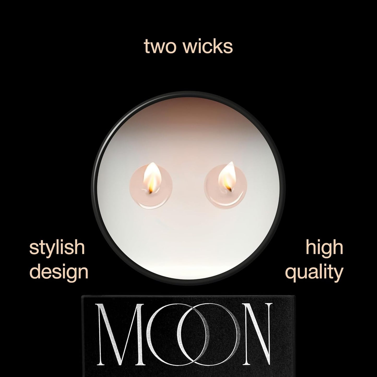 Luxury candle | Vanilla & Caramel Black | Non Toxic