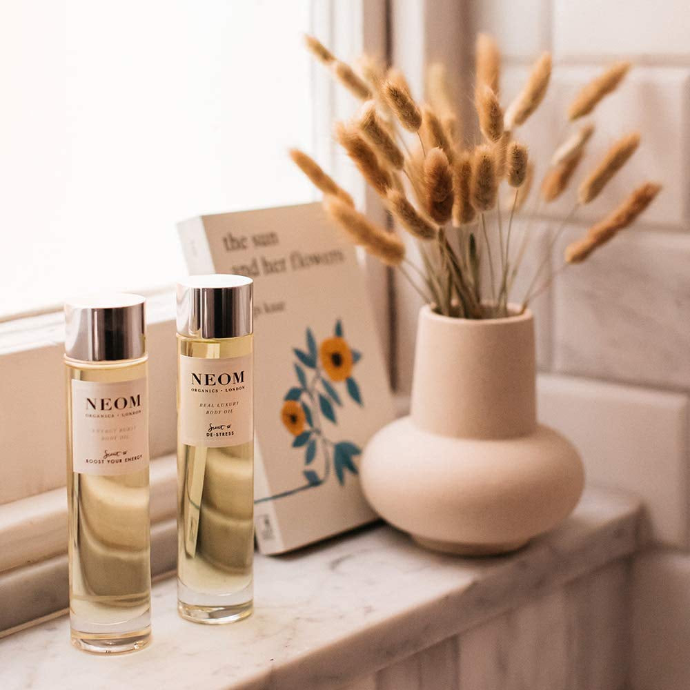 Real Luxury Body Oil, 24 Pure Essential Oils, Nourishing and Softening, Delicious Scent, 3.38 Fl Oz