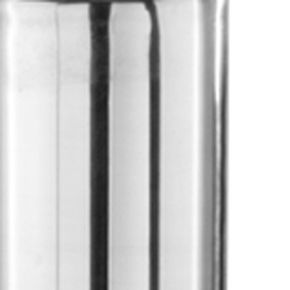 40" Silver Aluminum Cylindrical Floor Vase-2