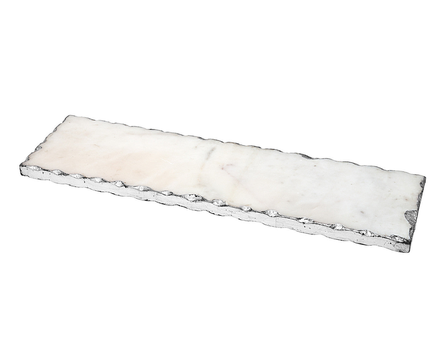 18" White Rectangular Marble Vanity Tray-2