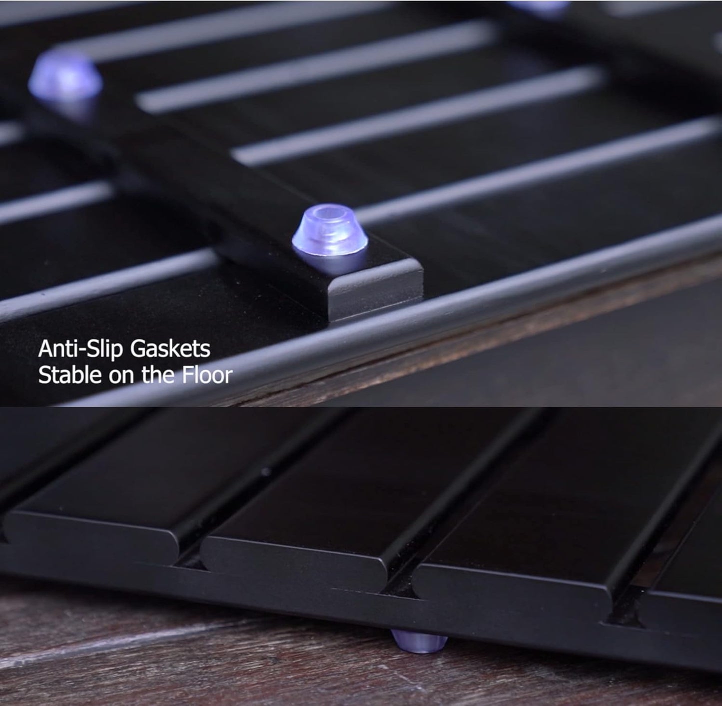 Bamboo Bath Mat, Extra Large, 31.50 X 18.35 X 1.3 Inches - Non-Slip Floor Mat for Bathroom