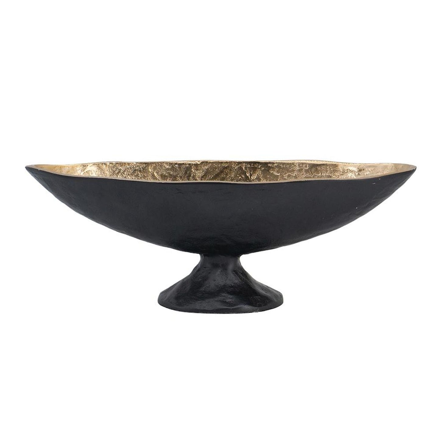5" Black And Gold Oval Aluminum Table Vase-6