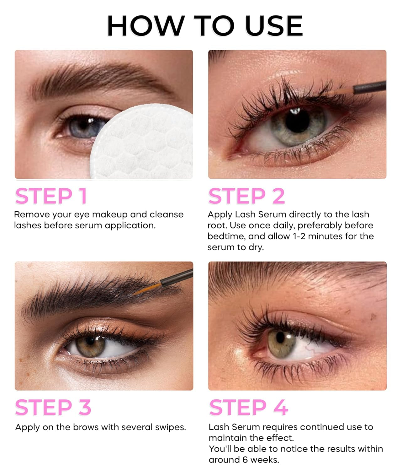 Lash Shampoo 100Ml+ Eyelash Growth Serum Cleaning Kit of Eye Makeup Remover (Cleanser) + Brush & Eyelash Serum for Eyelash Growth and Thickness