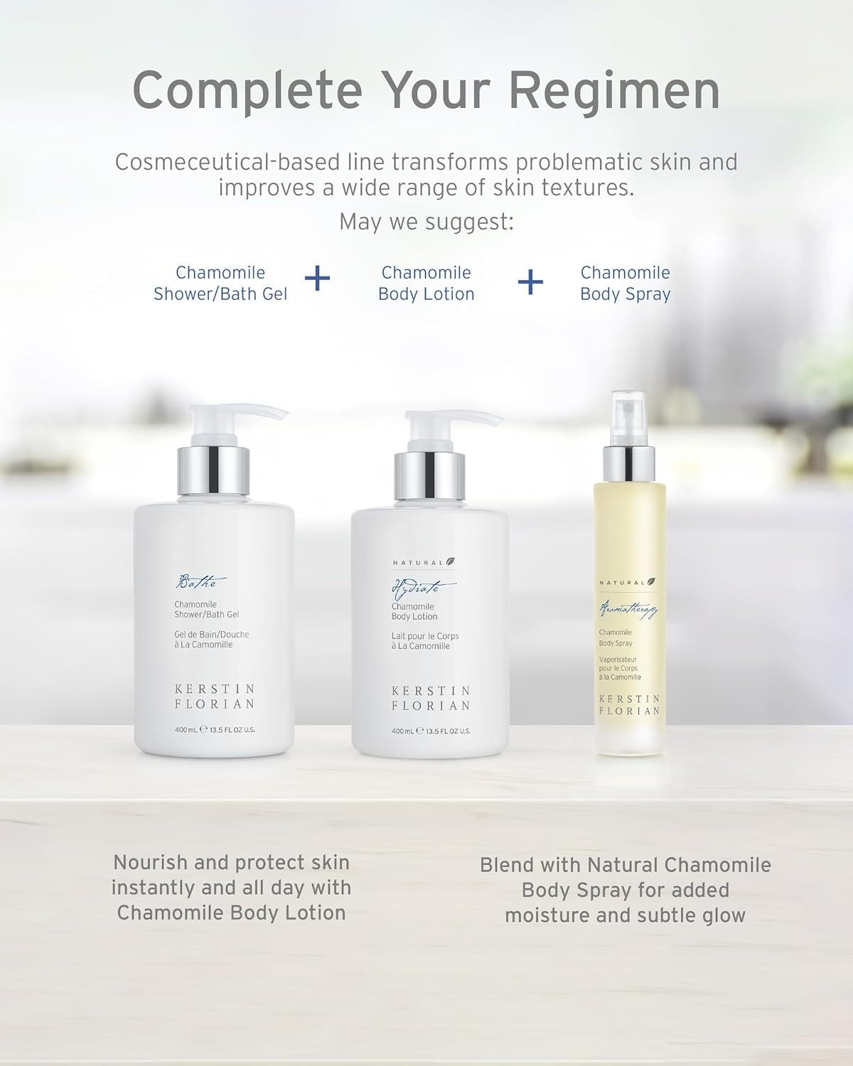 Chamomile Shower and Bath Gel | Aromatherapy Body Wash (13.5 Fl Oz)