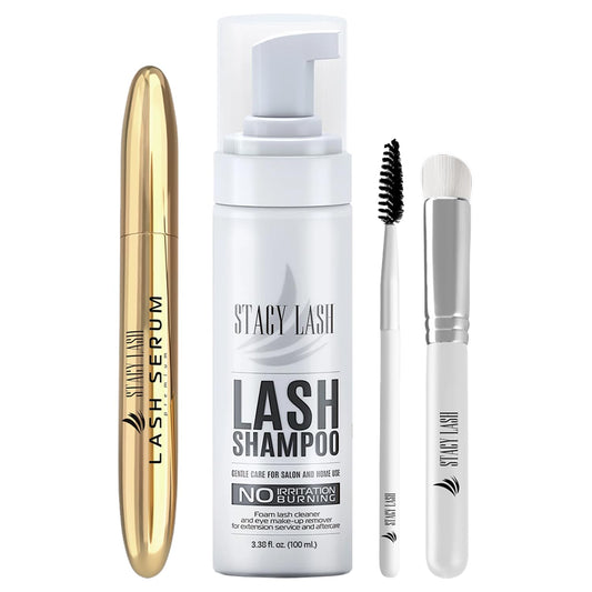 Lash Shampoo 100Ml+ Eyelash Growth Serum Cleaning Kit of Eye Makeup Remover (Cleanser) + Brush & Eyelash Serum for Eyelash Growth and Thickness
