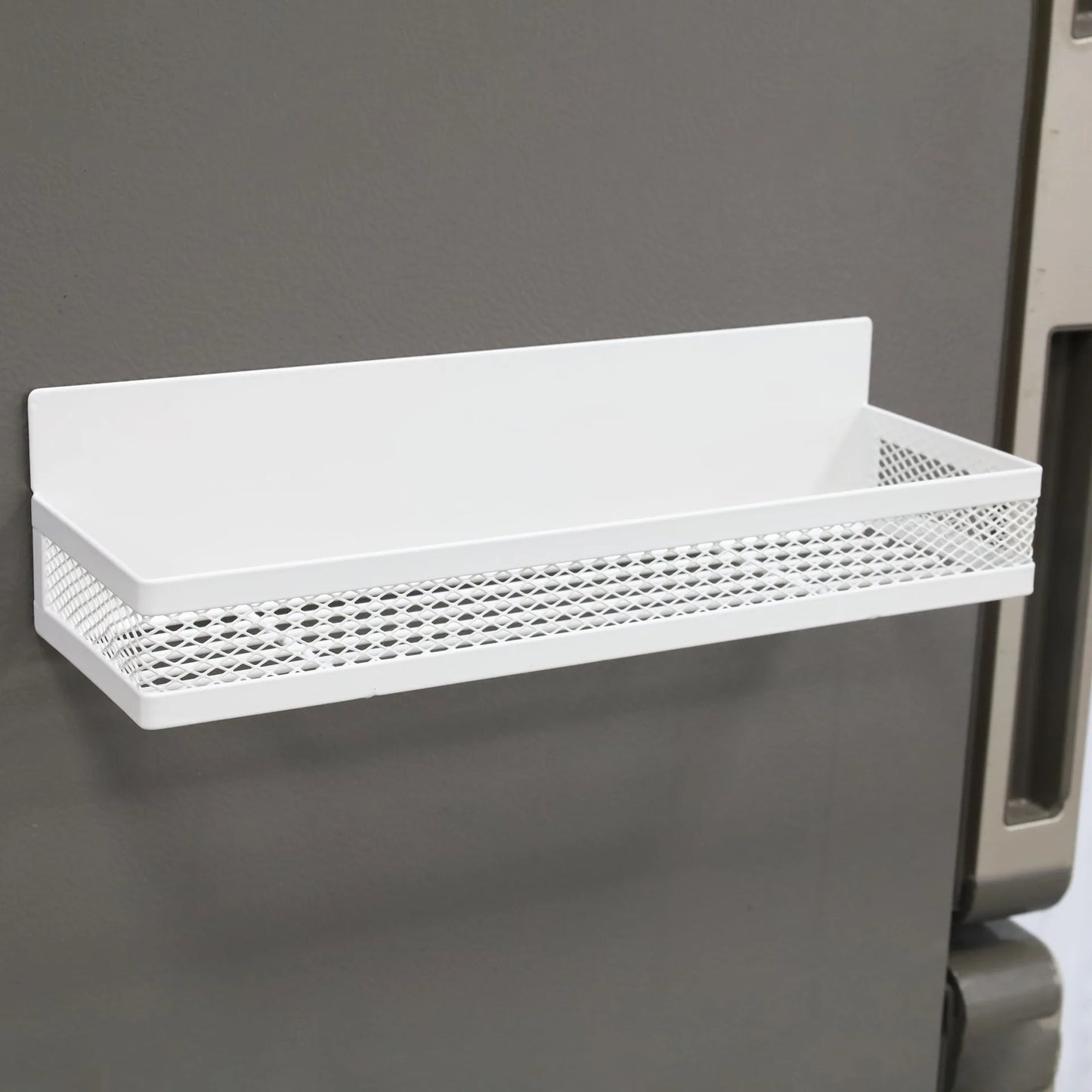 No-Drill Spice Rack Organizer | Heavy Duty Magnetic Kitchen Shelf for Fridge Side (15kg Capacity)