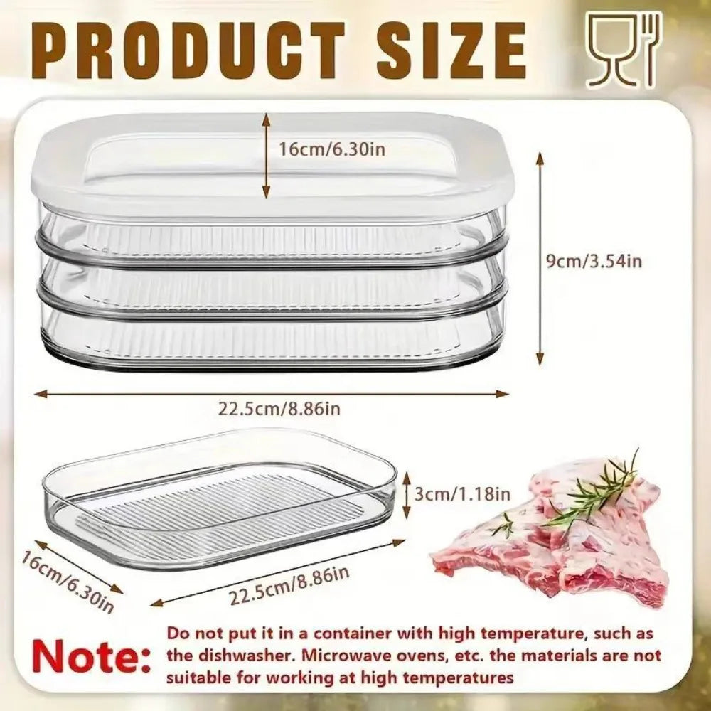 Round Food Storage Containers with Lids | Stackable, Clear Boxes for Deli Meats & Cheese