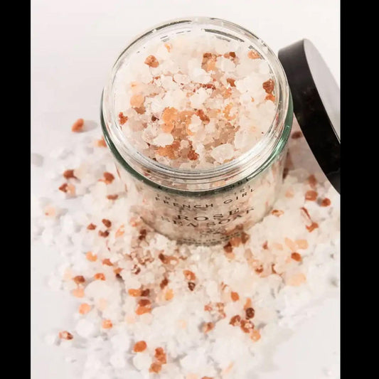 Rose Bath Salts - for Sore Muscles, Detoxing, and Relaxation, Clean, Vegan & Cruelty-Free, 10Oz