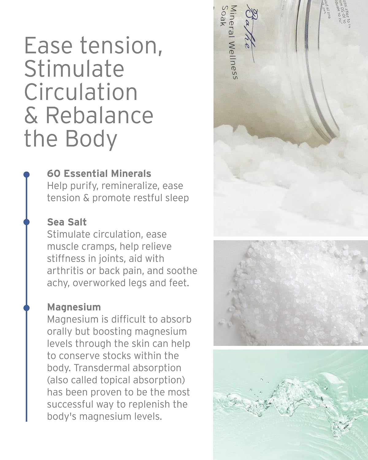 Mineral Wellness Soak with Magnesium | Natural Minerals Detoxify the Body & Soften Skin (16 Fl Oz)