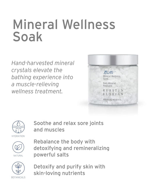 Mineral Wellness Soak with Magnesium | Natural Minerals Detoxify the Body & Soften Skin (16 Fl Oz)