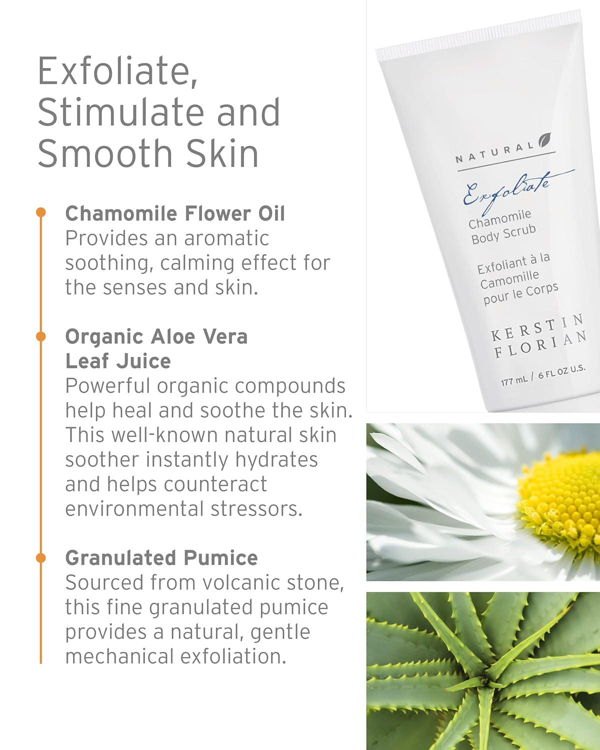 Natural Chamomile Body Scrub  6 Fl Oz