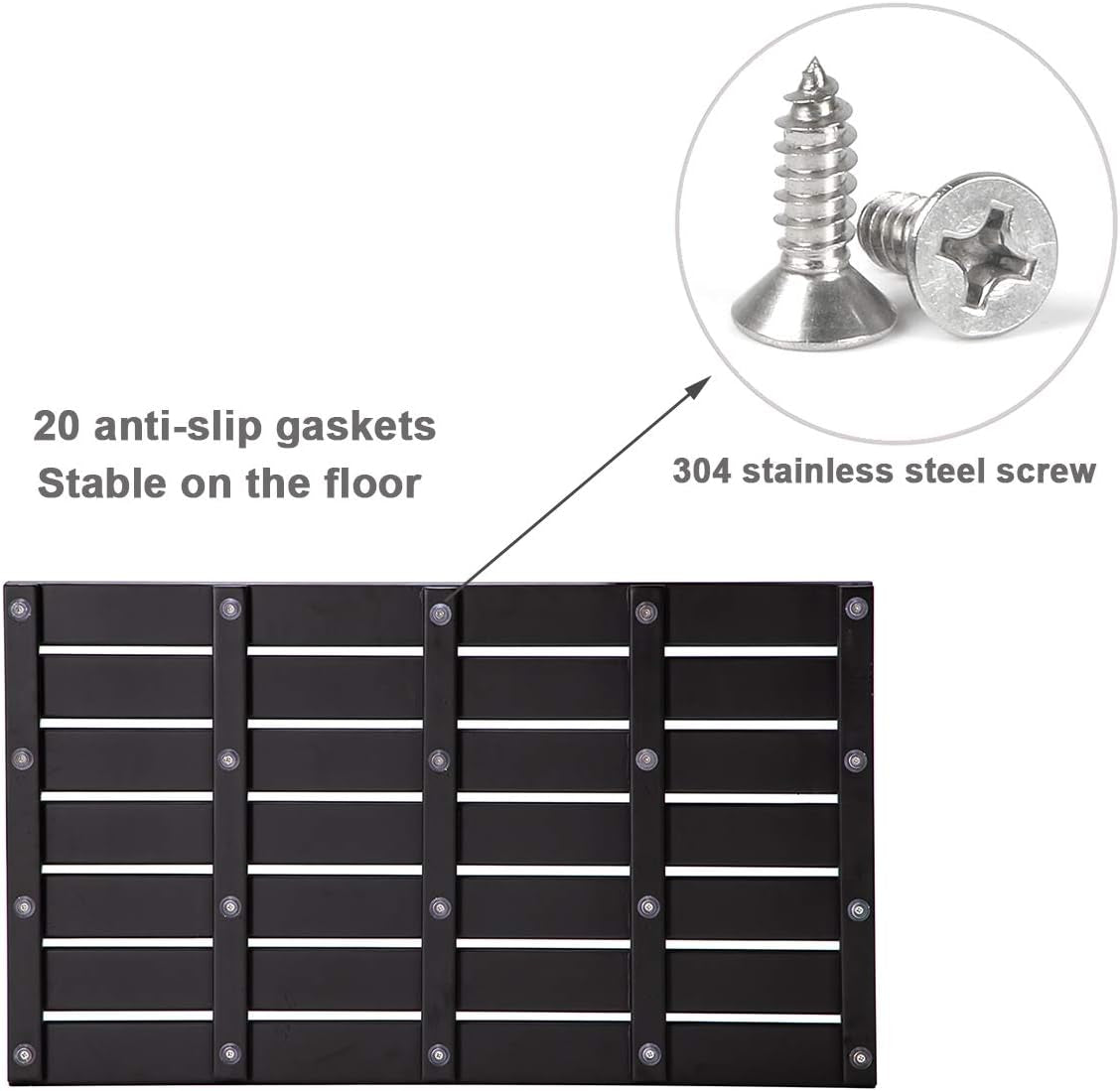 Bamboo Bath Mat, Extra Large, 31.50 X 18.35 X 1.3 Inches - Non-Slip Floor Mat for Bathroom