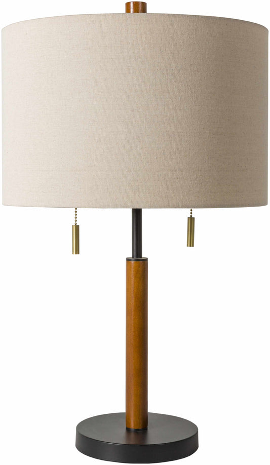 Camprodon White & Beige Contemporary Table Lamp-1