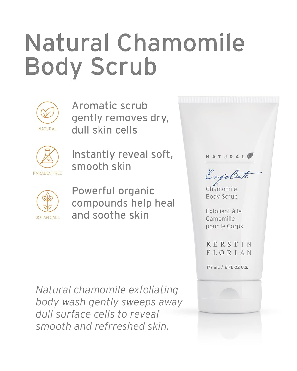 Natural Chamomile Body Scrub  6 Fl Oz