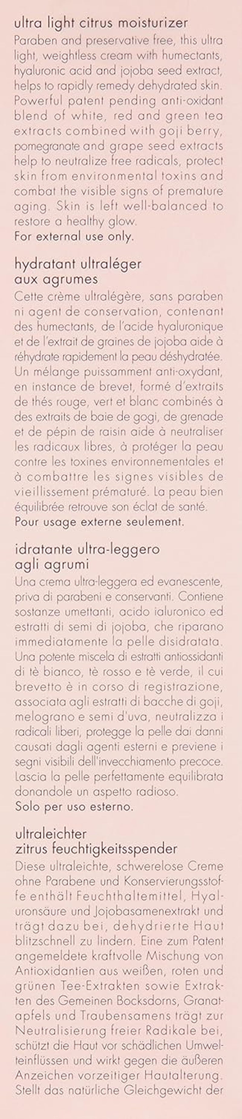 Ultra Light Citrus Moisturizer, 1.7 Fl Oz