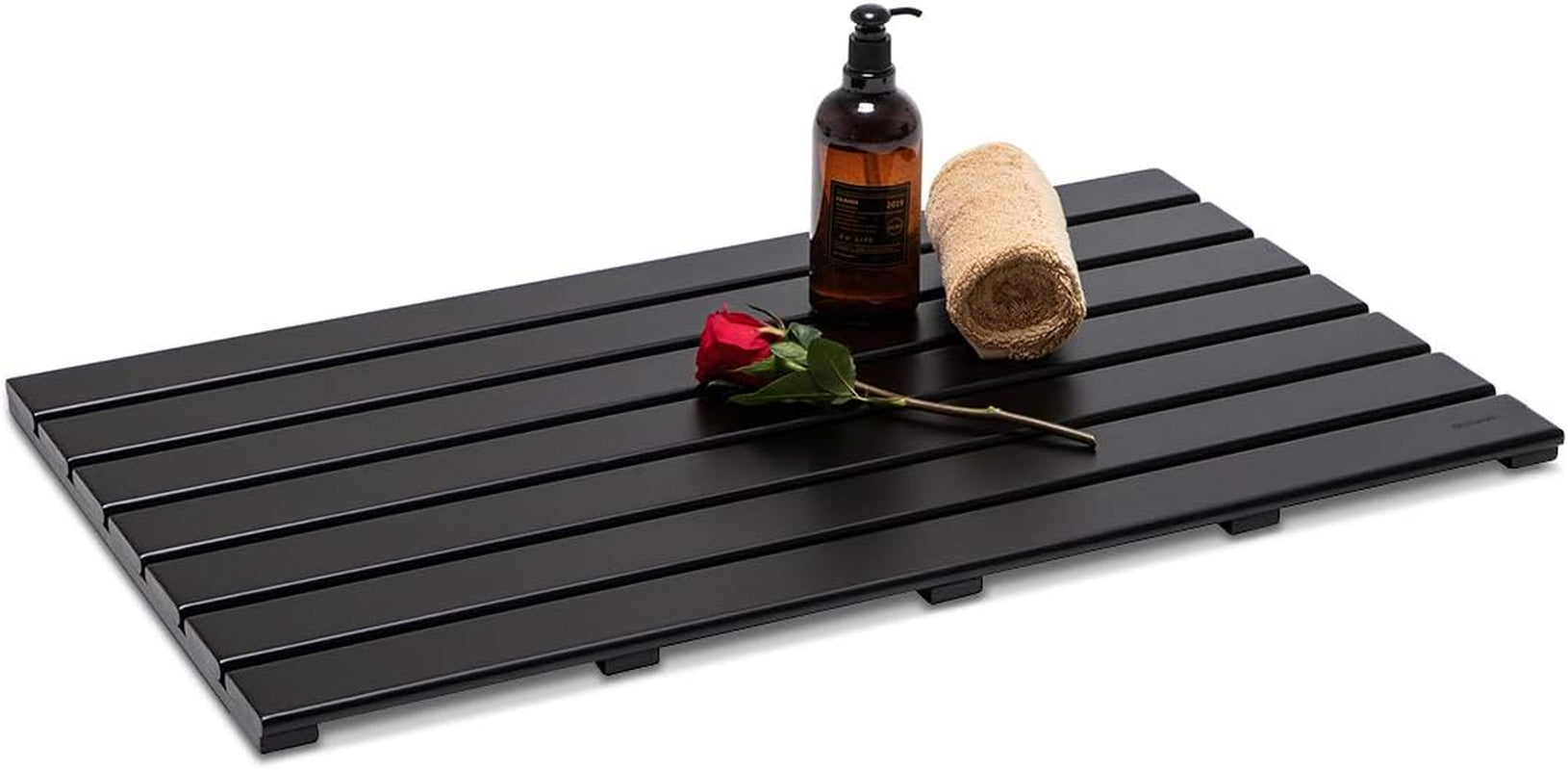 Bamboo Bath Mat, Extra Large, 31.50 X 18.35 X 1.3 Inches - Non-Slip Floor Mat for Bathroom